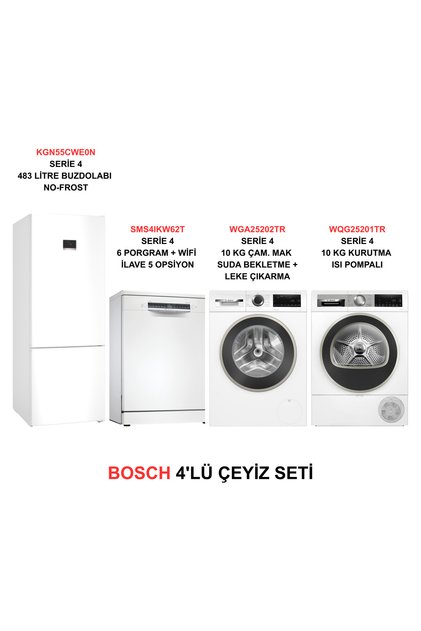 ÇEYİZ SETİ KGN55CWE0N - SMS4IKW62T - WGA25202TR - WQG25201TR