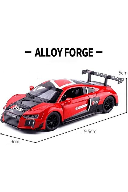 scntoys Audi R8 LMS Diecast Model Araba Açılan Kapılar Audi Yarış
