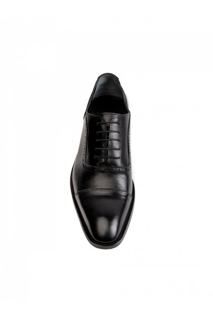 Pantofi de piele pentru bărbați Oxford Textured Black