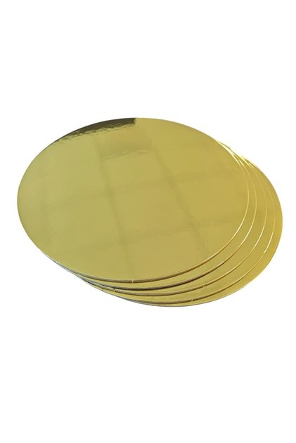 Δίσκοι για κέικ χρυσού-μαύρου χρώματος, 3 mm, 25 cm, 5 τεμ. -