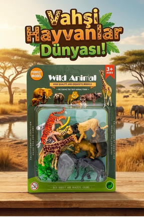 SAZE 0714 Dinozorların Dünyası Poşetli 9'lu Hayvan Oyun Seti