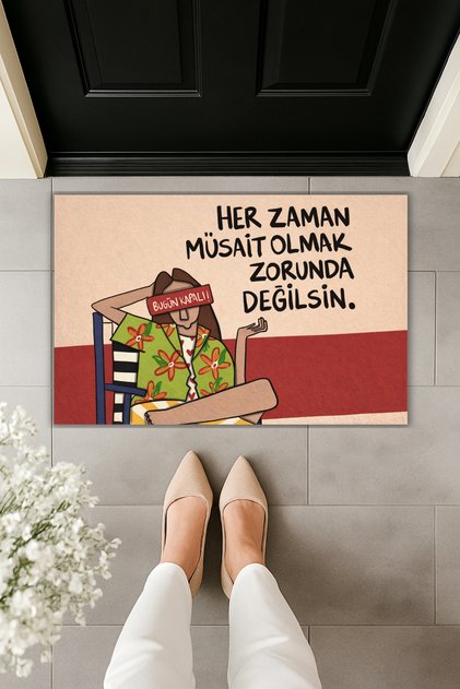 Modern Digital Print Doormat - You Don'T Always Have to Be Available - Front Door Mat
