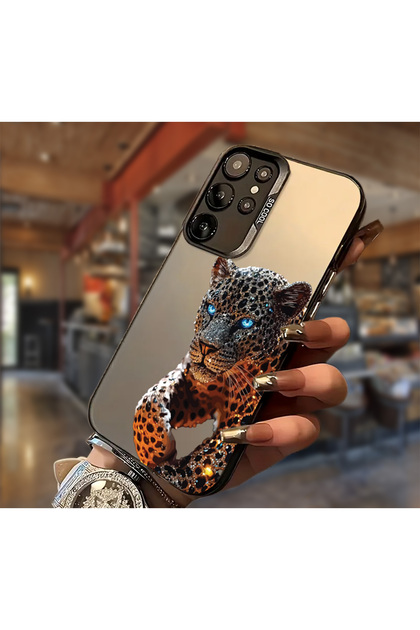 Samsung Galaxy S24 Ultra Compatible Tiger Stone Themed Printed Dirt-Resistant Phone Case Mk01A