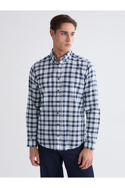 Lcwaikiki Classic Regular Fit Plaid Men's Shirt