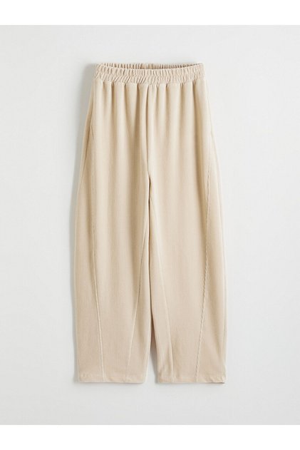 Lcw Kids Stitch Detailed Girls' Velvet Sweatpants