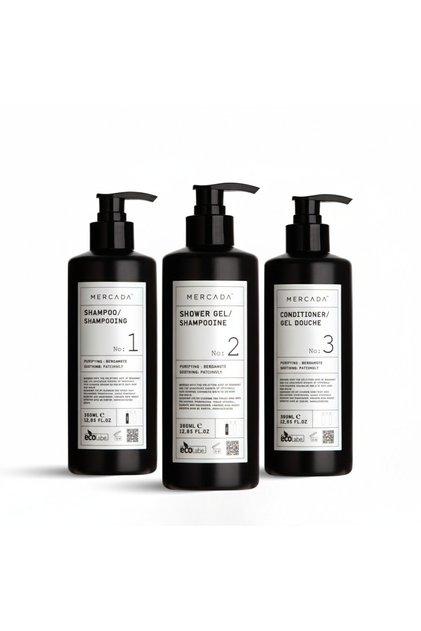 Siyah No1 Purifying and Soothing Shampoo 380ml + No 2 Shower Gel 380ml + No 3 Conditioner 380ml