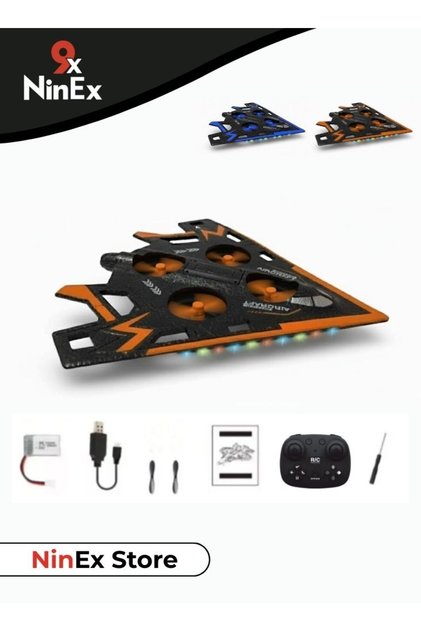 Lockheed F-117 Nighthawk RC Mini Drone with LED Lights, Foldable Easy Control Flying Toy