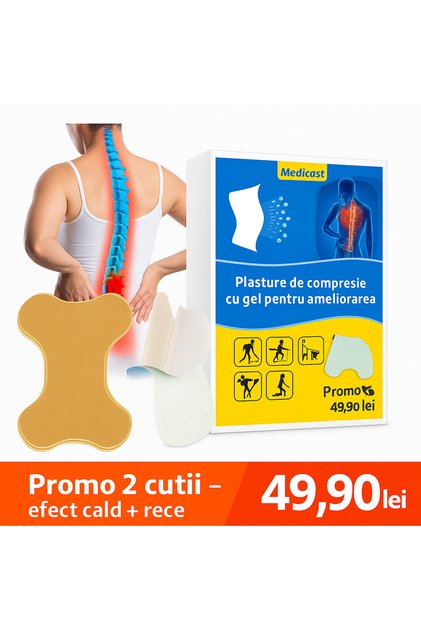 Pachet Combo Cald + Rece – 2 cutii, 12 plasturi pentru dureri de spate, mușchi și lombar