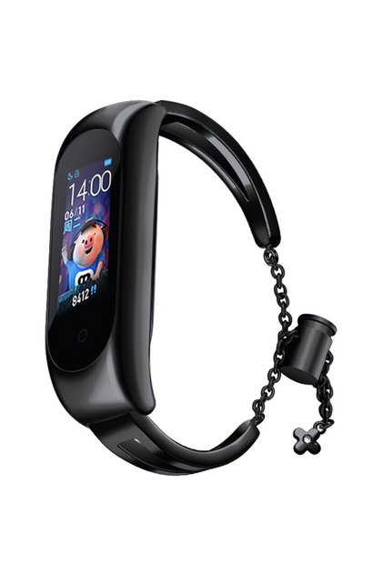 Curea metalică de schimb pentru Xiaomi Mi Band 6 / 5 / 4 / 3, neagră