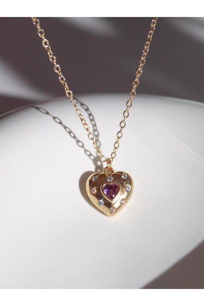 Sailor Moon Kalp Kolye - Mor