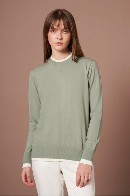 Women's Ribbed Detailed Sweater Mint 25290