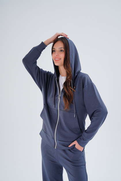 Women's Famous High Quality Plus Size Modal Fabric Jacket Bottom-Top Set - 1002