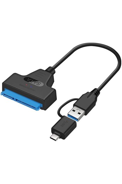 SATA to USB 3.0 Cable, SATA 22 Pin 2.5" inch Female to USB 3.0 & Type-C Male USB-C USB 3.0, USB 3.0