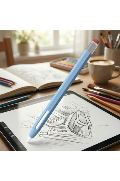 CaseOnn Apple Pencil Pro Kılıf Klasik Retro Tasarım Mat Silikon