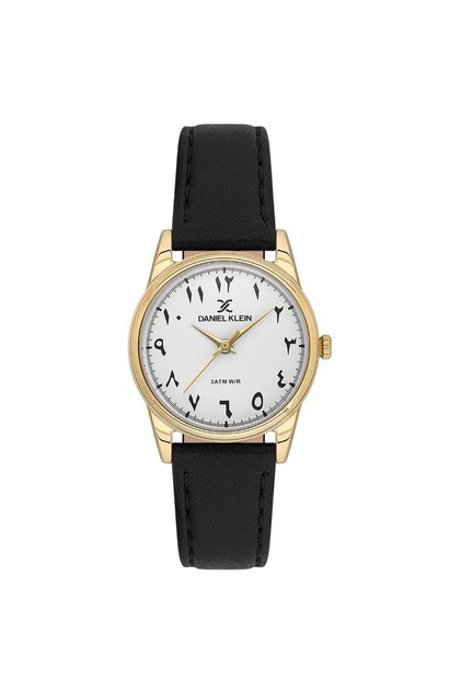 Dk.1.13847-6 Leather Cord Water Resistant Black Women's Wristwatch