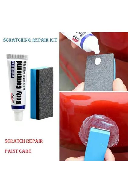 Kit Reparare Zgârieturi Auto – Pastă Polish + Burete Profesional pentru Vopsea