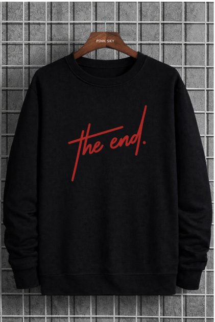 Unisex Printed Crew Neck Sweatshirt Oversized Cotton Daily Comfortable