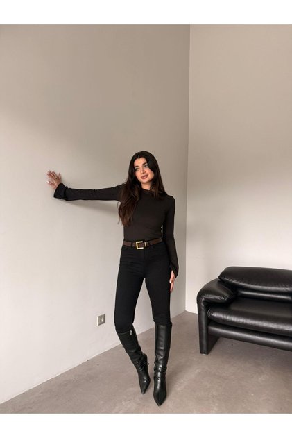 Black Slim High Waist Skinny Jean