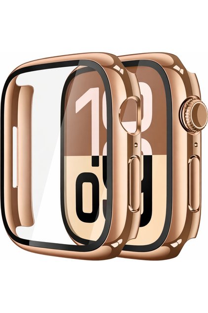 Apple Watch 7 8 9 41mm Uyumlu Kasa + Ekran Koruyucu Tam Kapsama Çizilmez Darbe Emici