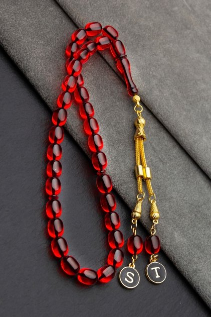 Men's Gift Amber Prayer Beads with Letters