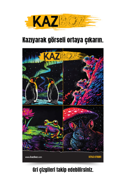 Zigzag Kazboz Scratch Art - Kazıma Sanatı Hobi Seti 1 - Fiyatı