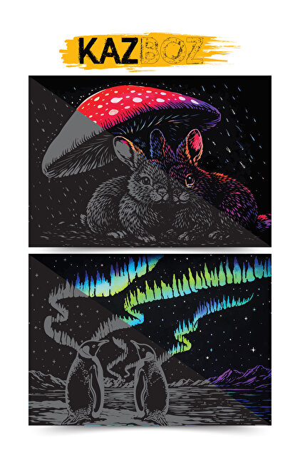 Zigzag Kazboz Scratch Art - Kazıma Sanatı Hobi Seti 1 - Fiyatı