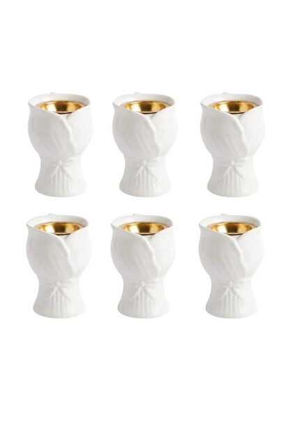 Luxury white ceramic incense burner sets with a modern design - 6 pieces