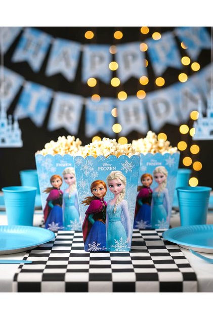 Elsa Frozen Karlar Ülkesi Temalı Doğum Günü Mısır Kutusu – Parti İkram Sunumu