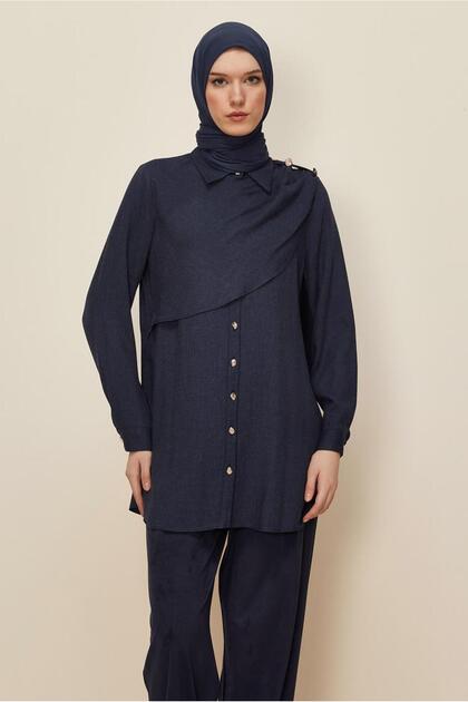 Tunic with Shawl Detail 46226
