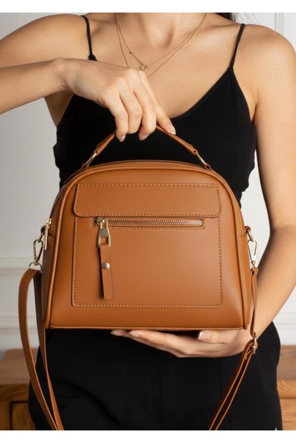 Women's Crossbody and Handbag with Adjustable Strap Leather Textured Three Compartment Large Shoulder and Handbag