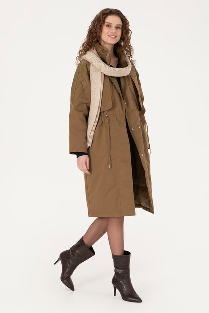 Women's Khaki Coat 50308607-Vr027