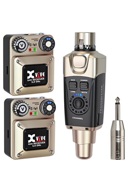 Xvive XV-U45R2 2 Alıcı + 1 Vericili Kablosuz In-Ear Monitör