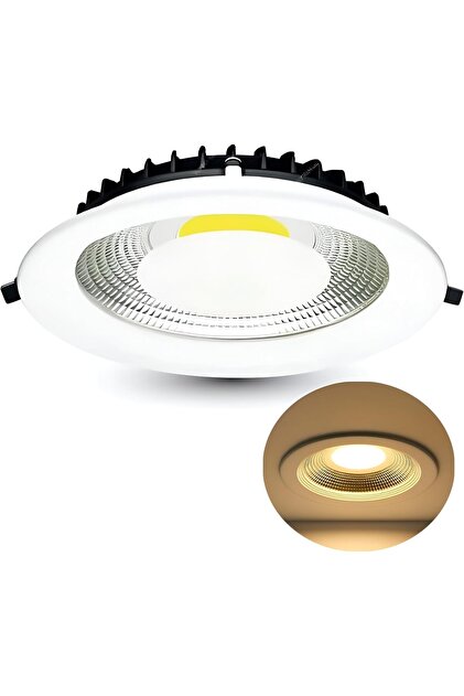 LED COB Downlight, 12W, 5 Inch, Recessed Ceiling Light, Body 125/50mm (WARM WHITE)