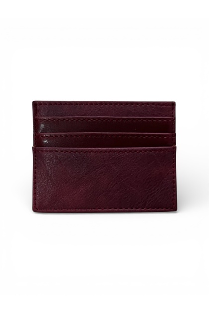 6 Compartment Burgundy Color Card Holder