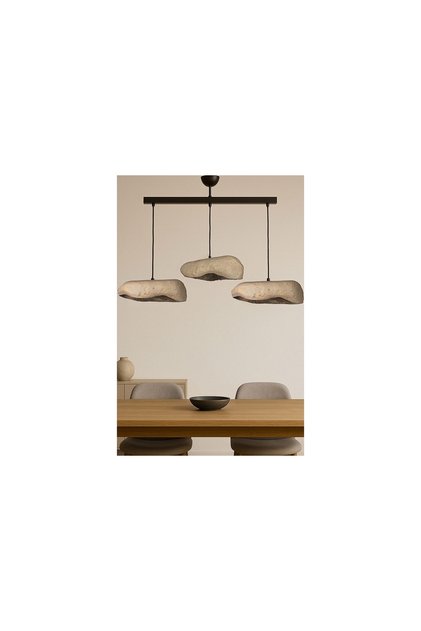 STONELİTH HANDMADE KARBON BETON AVİZE, ÜÇLÜ