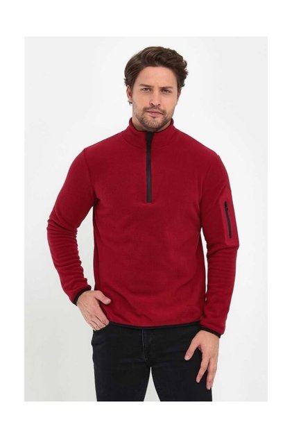 Yarım Fermuarlı Polar 2312002 - Bordo