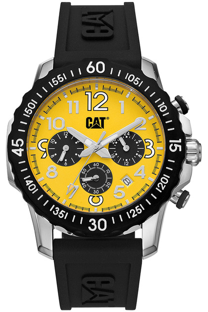 Caterpillar Mens Watch Downforce Multi Yellow Black
