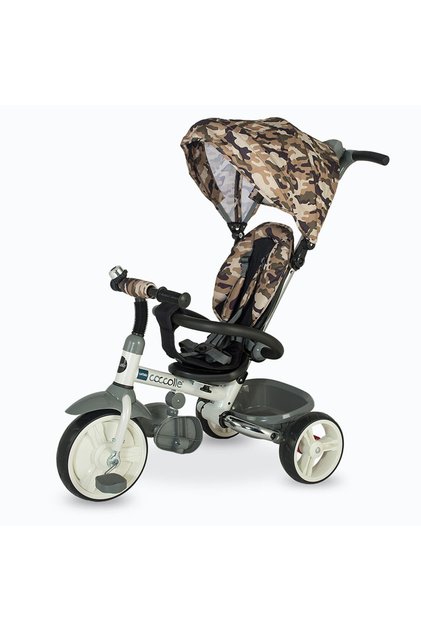Tricicleta pliabila cu maner de ghidaj Urbio premium line, pana la 30 kg, Oliv Army