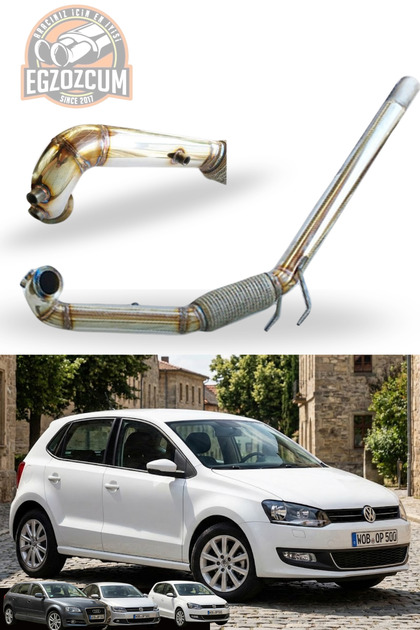 VW Polo Jetta Audi A3 1.6 TDI CAY Motor Uyumlu Spiralli Krom Downpipe Egzoz Güvenli Perform