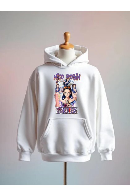 One Piece Printed Cotton 3 Thread O Oversized K Hooded Sweatshirt