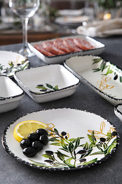 Nandy Home 14 Parça 6 Kişilik Handmade Zeytin Kahvaltı Takımı