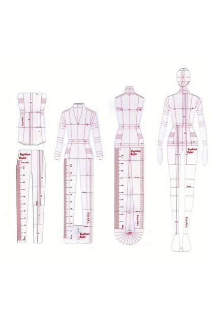 1set Transparent Body Model Skirt Design Template - Hand drawn Fashion Model Pattern, Suitable for S