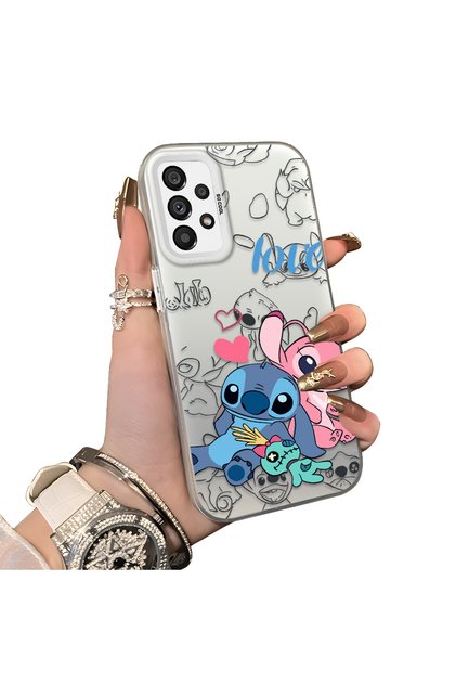 Samsung Galaxy A73 Compatible Silicone Edge Hard Back Anti-Fall Stitch Patterned Case