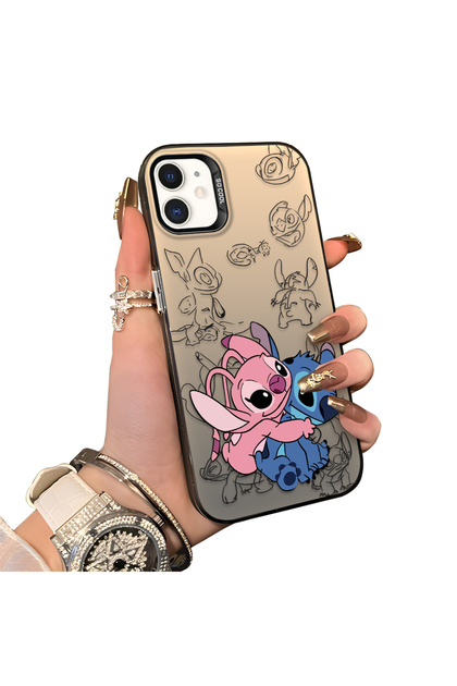 iPhone 11 Compatible Silicone Edge Hard Back Anti-Fall Stitch Patterned Case