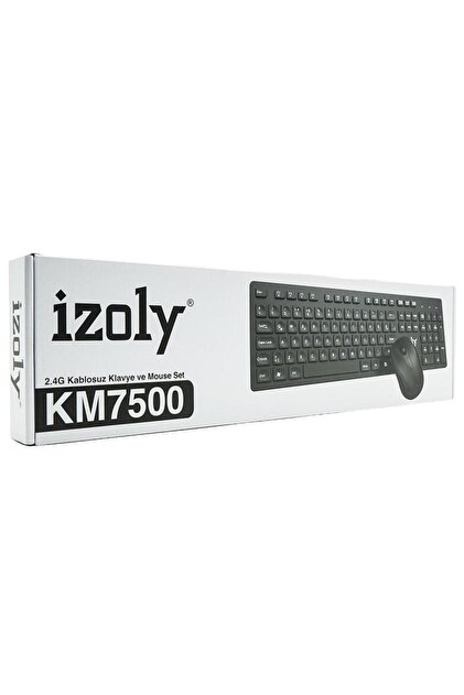 IZOLY KM7500 KABLOSUZ Q- KLAVYE MOUSE SET SİYAH - Fiyatı, Yorumları