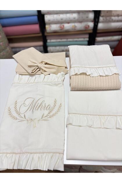 Embroidered Baby Bedding Pique Set 100% Cotton Oeko-Tex Certified