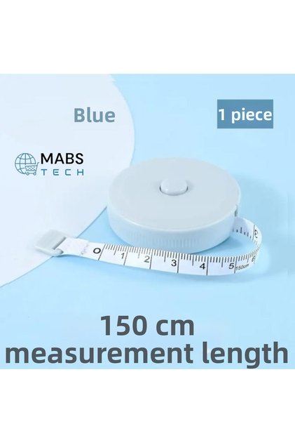 1. Quality 150 cm Automatic Plastic Measuring Tape - 1 Piece Pastel Blue