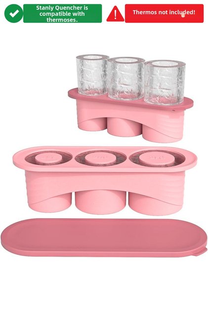 1 Piece Silicone Ice Mold - Compatible with Stnly Quencher 20/30/40oz with Lid and Durable Ice Mold