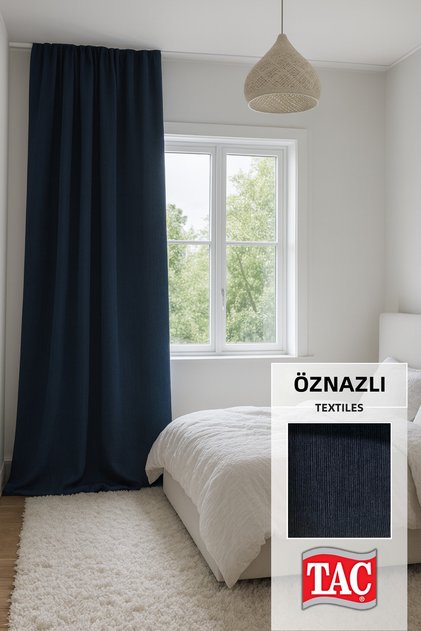 Luxury Chenille Textured Blackout Curtain – No Pleats, Extra Foam – Rich Color Cardetel