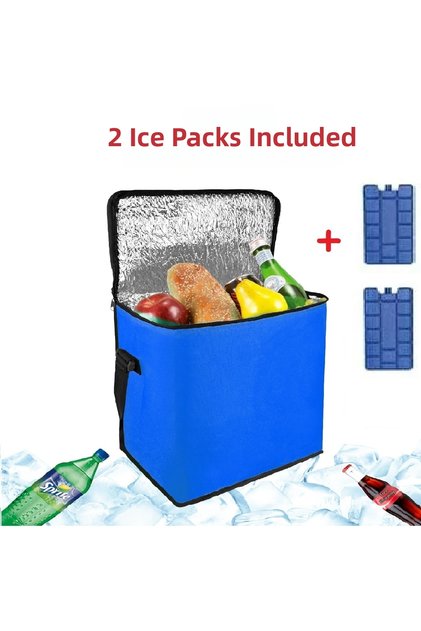 Thermos Bag 2 Pieces Ice Battery Camping Picnic Bag Hot Cold Heat Insulated Bag